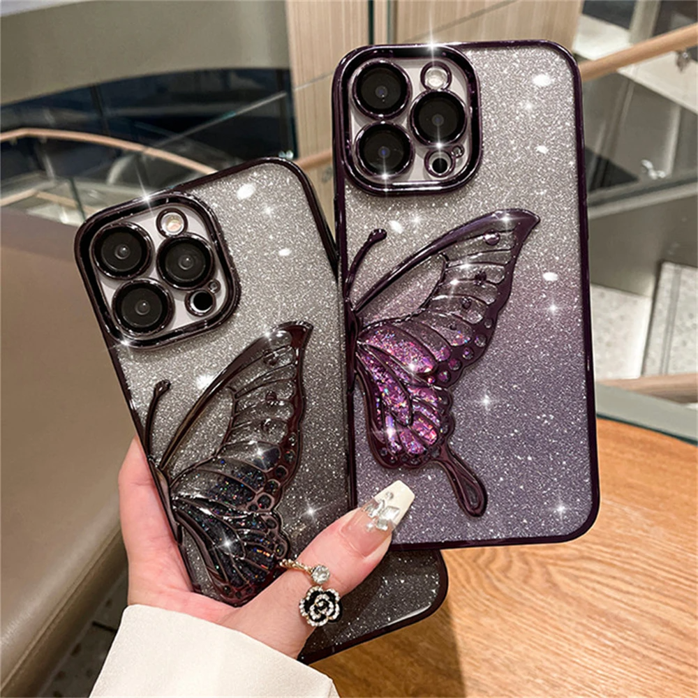 Glitzer/Schmetterling Soft Hülle/Case für iPhone 16, 16 Plus, 16 Pro, 16 Pro Max, 16e, 15, 15 Plus, 15 Pro, 15 Pro Max, 14, 14 Plus, 14 Pro, 14 Pro Max, 13, 13 Pro, 13 Pro Max, 13 Mini, 12, 12 Pro, 12 Pro Max, 12 Mini, SE, 11, 11 Pro, 11 Pro Max | ZITOCASES®