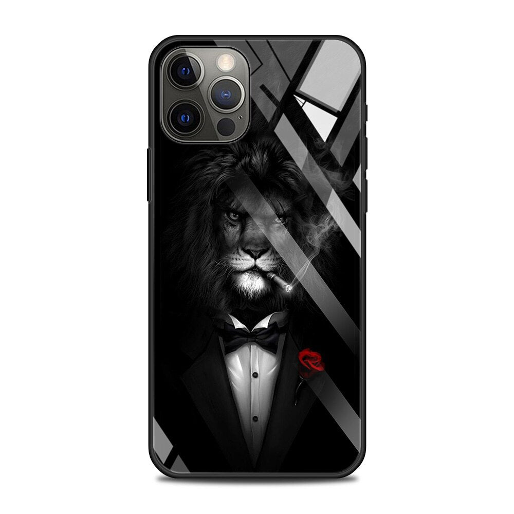 Tiger/Wolf Tier Motiv Panzerglas Hülle/Case für iPhone 16 -Serie | ZITOCASES®