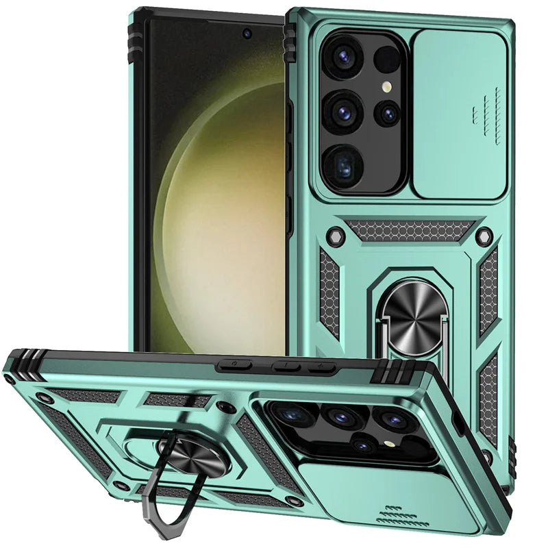 Outdoor Magnet Hülle/Case mit verschiebbarer Kameraabdeckung für Samsung Galaxy S26, S26 Plus, S26 Ultra