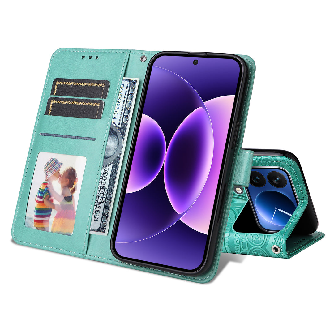 Mandala-Blumen Kunstleder Klapp Hülle/Flip Case für Xiaomi 17, 17 Pro, 17 Pro Max | ZITOCASES®