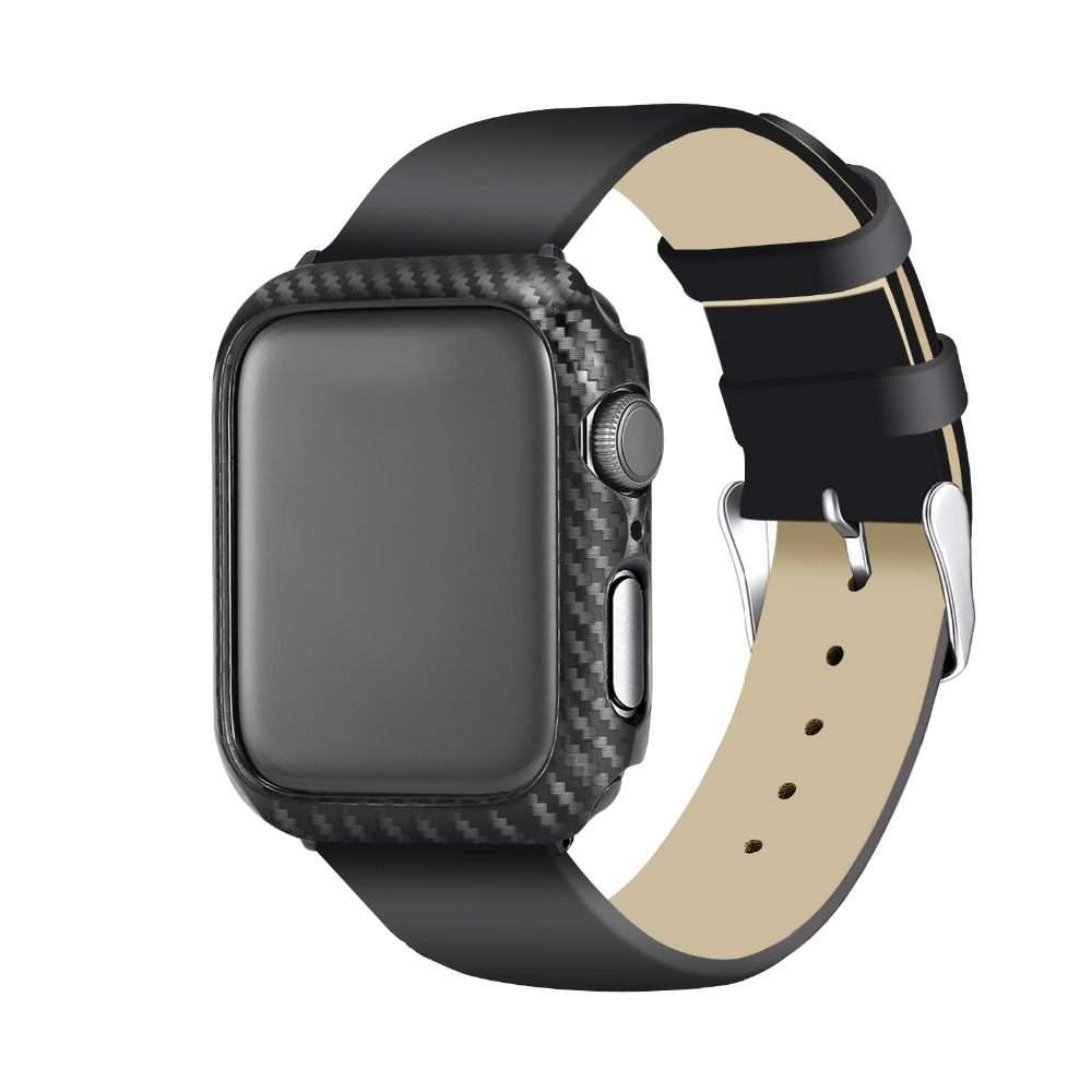 Carbon Optik Plastik Hülle/Case für Apple Watch Series 10, 9, 8, 7, 6, SE, Ultra 2 | ZITOCASES®