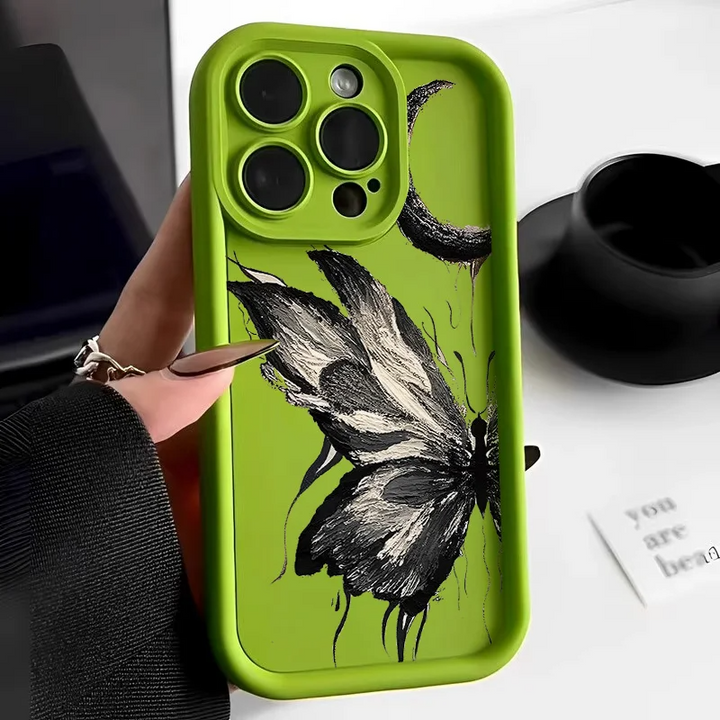 3D Schmetterling/Kunst Silikon Hülle/Case für iPhone 16, 15, 14-Serie | ZITOCASES®