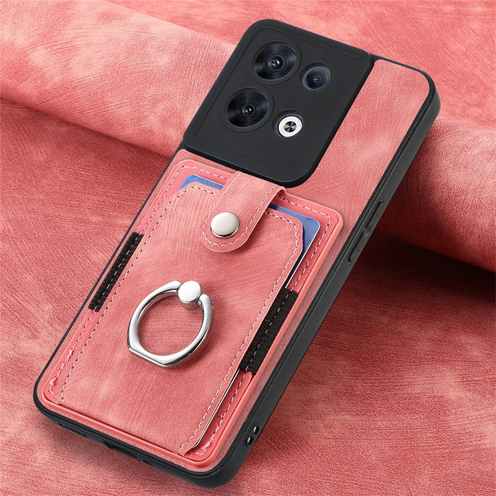 Wildleder Optik Kartenfach Hülle/Case inkl. Ring für Oppo Reno 12, 11, 10, 9, 8, 7-Serie | ZITOCASES®