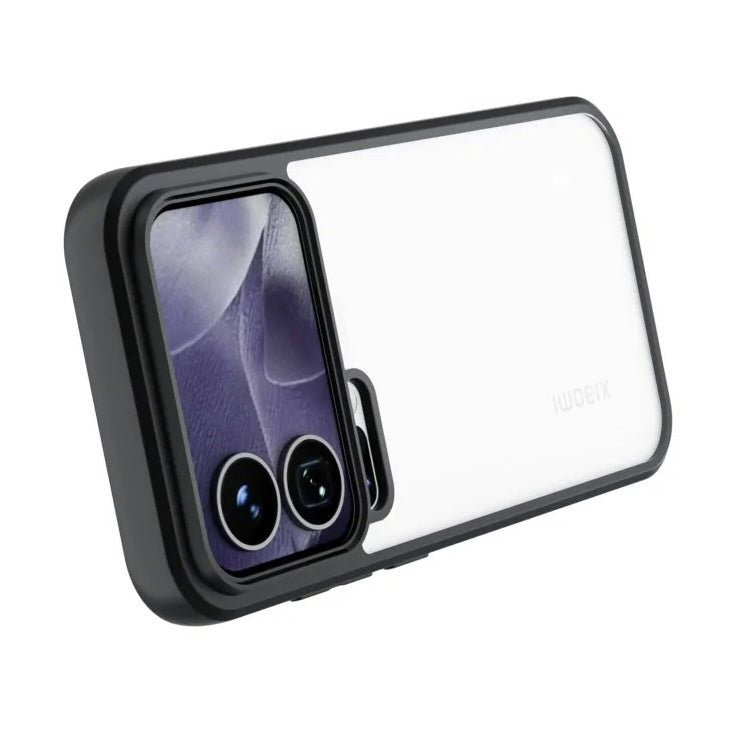 Transparente Silikon/Plastik Hülle/Case mit schwarzem Rahmen für Xiaomi 17, 17 Pro, 17 Pro Max | ZITOCASES®