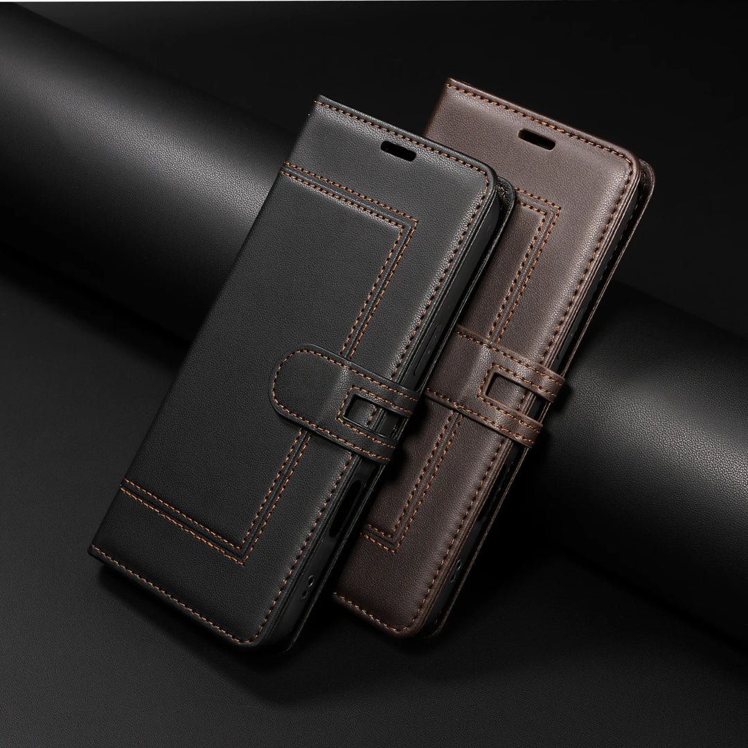 Mehrteilige/Design-Naht Kunstleder Klapp Hülle/Flip Case für Samsung Galaxy S26, S26 Plus, S26 Ultra