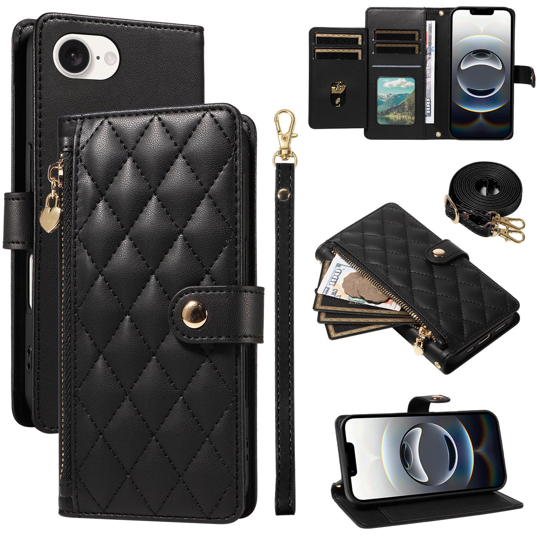 Karierte Kunstleder Brieftaschen Hülle/Case für iPhone 17e | ZITOCASES®