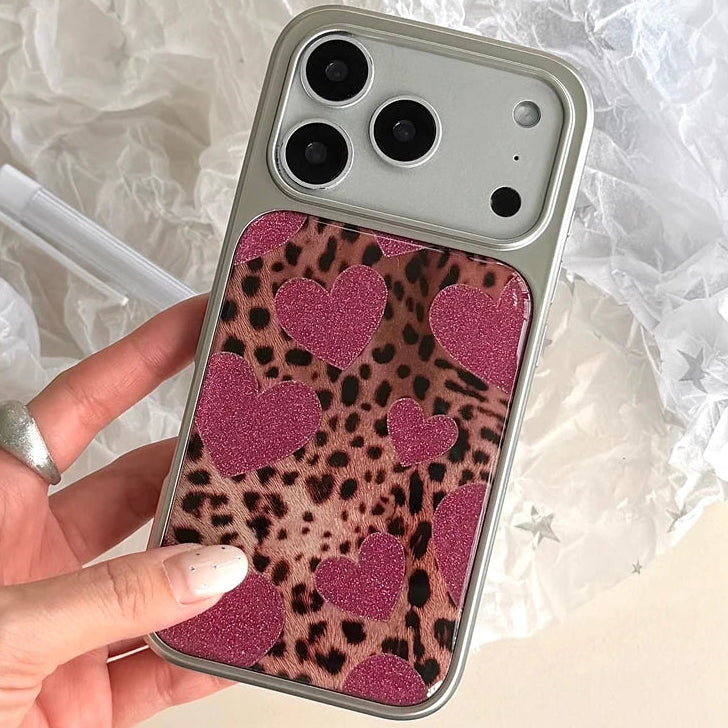 3D Leopard/Herz Design Silikon Hülle/Case für iPhone 17 Pro, 17 Pro Max | ZITOCASES®