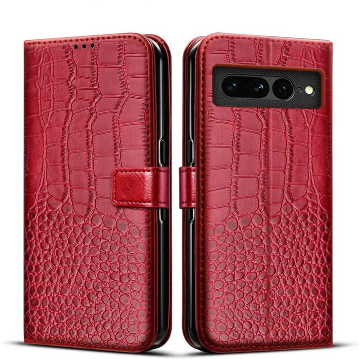 Krokodil-Leder Optik Klapp Hülle/Flip Case für Google Pixel 9, 8-Serie | ZITOCASES®