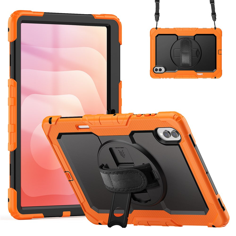 Dreiteilige Outdoor/Airbag Hülle/Case inkl. Gurt und Halteband für Samsung Galaxy Tab S11 Ultra, S11, S10 Ultra, S10 Plus, S10 FE Plus, S10 FE, S10 Lite
