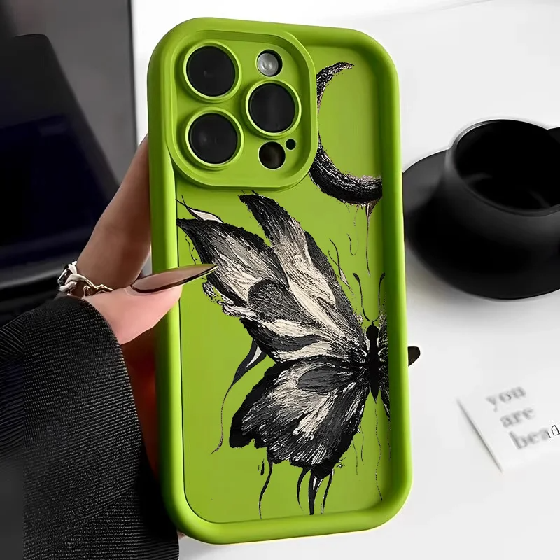 3D Schmetterling/Kunst Silikon Hülle/Case für iPhone 16, 16 Plus, 16 Pro, 16 Pro Max, 16e, 15, 15 Plus, 15 Pro, 15 Pro Max, 14, 14 Plus, 14 Pro, 14 Pro Max, 13, 13 Pro, 13 Pro Max, 13 Mini, 12, 12 Pro, 12 Pro Max, 12 Mini, SE, 11, 11 Pro, 11 Pro Max | ZITOCASES®