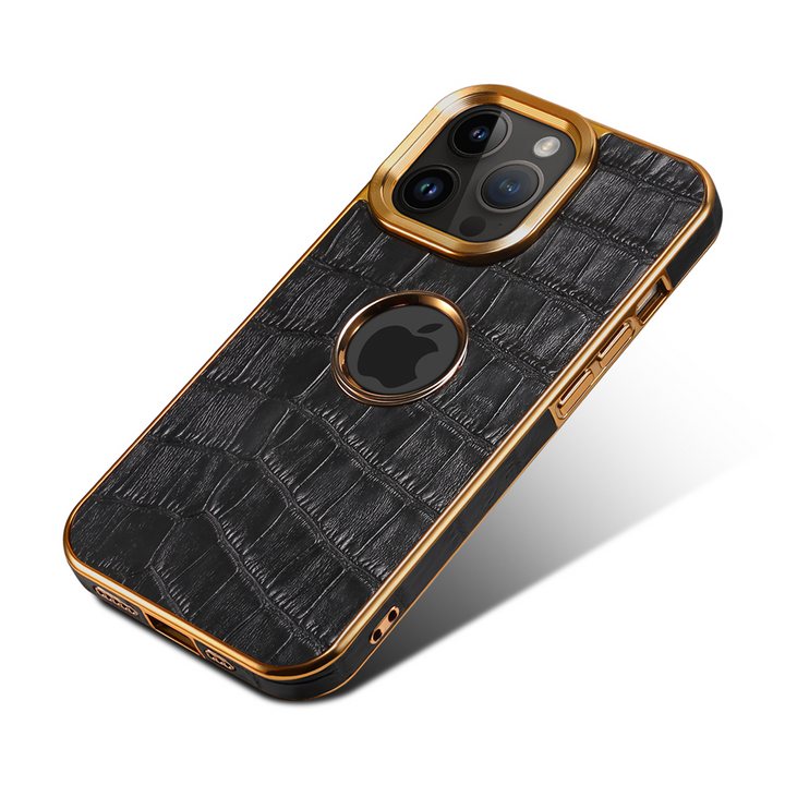 Gold/Krokodil-Leder Optik Hülle/Case für iPhone 16-Serie | ZITOCASES®