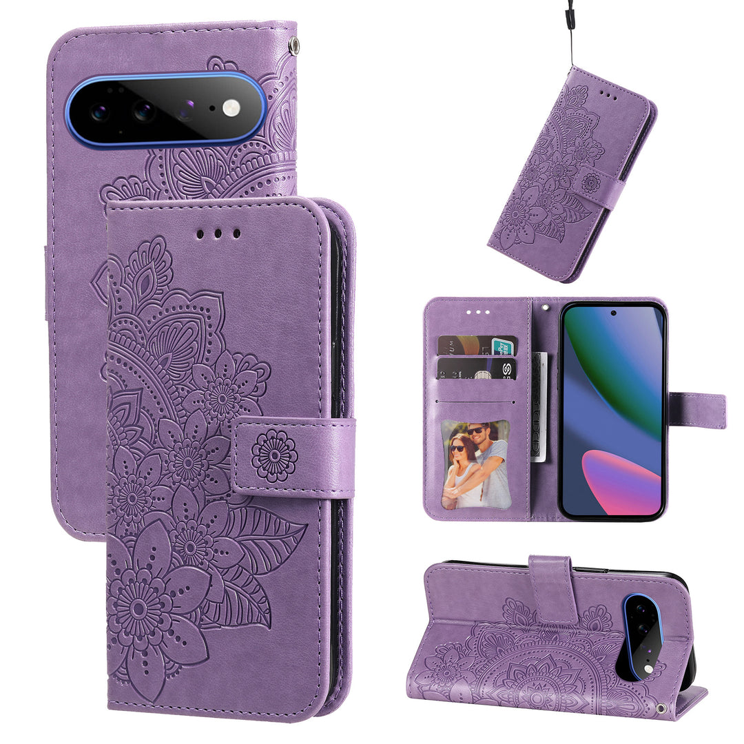 Blumen/Mandala Kunstleder Klapphülle/Flipcase für Google Pixel 11, 11 Pro, 11 Pro XL | ZITOCASES®