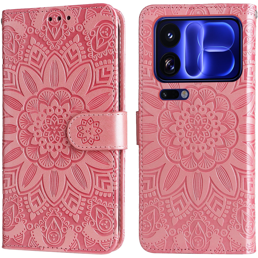 Blumen Kunstleder Klapphülle/Flipcase für Xiaomi 18 Pro, 18 Pro Max