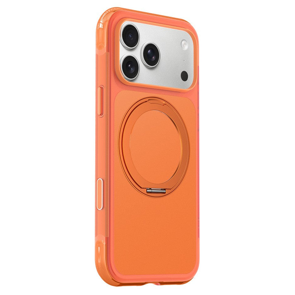 Stoßabsorbierende/Matte Doppel-Airbag MagSafe/Magnet Silikon Hülle/Case mit integriertem Ständer für iPhone 18 Pro, 18 Pro Max