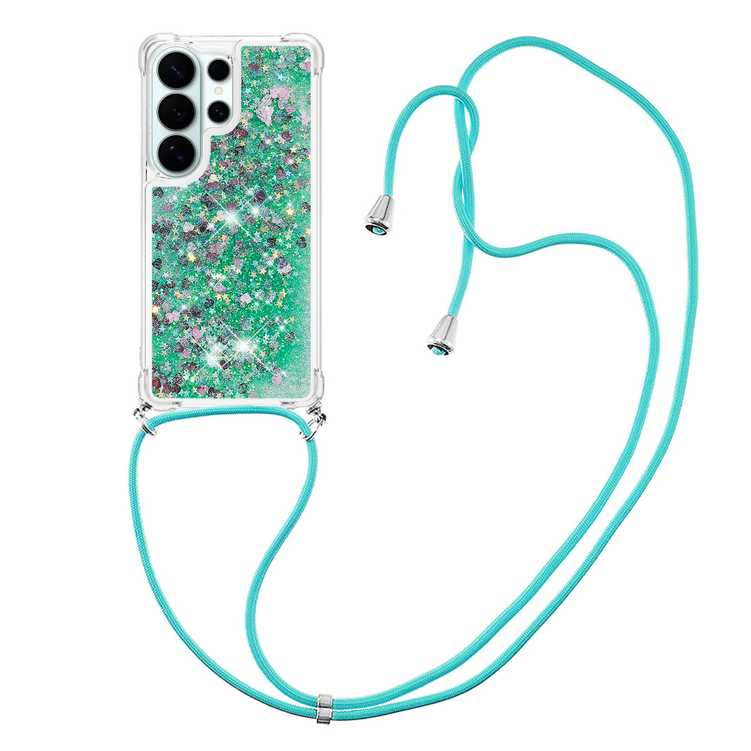 Liquid Schwimmende Glitzer Flakes Hülle/Case zum Umhängen (inkl. Kordel) für Samsung Galaxy S26, S26 Plus, S26 Ultra | ZITOCASES®