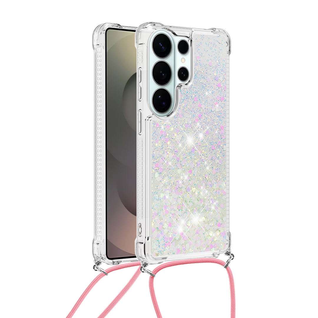 Liquid Schwimmende Glitzer Flakes Hülle/Case zum Umhängen (inkl. Kordel) für Samsung Galaxy S26, S26 Plus, S26 Ultra | ZITOCASES®
