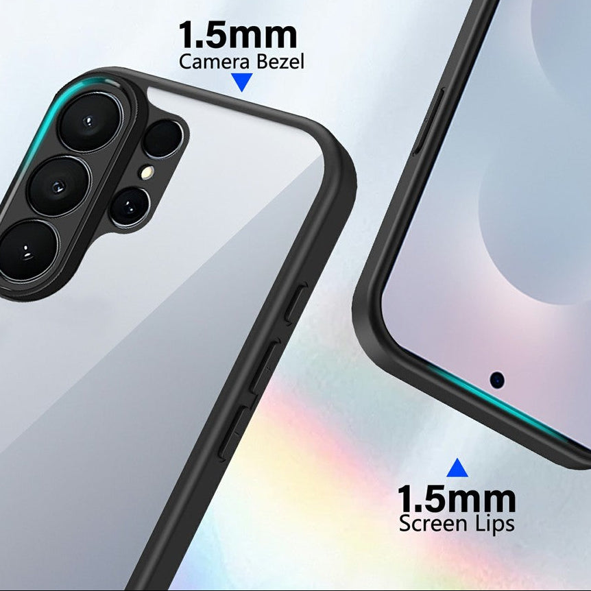 Transparente Silikon/Plastik Hülle/Case mit buntem Rahmen für Samsung Galaxy S26, S26 Plus, S26 Ultra | ZITOCASES®