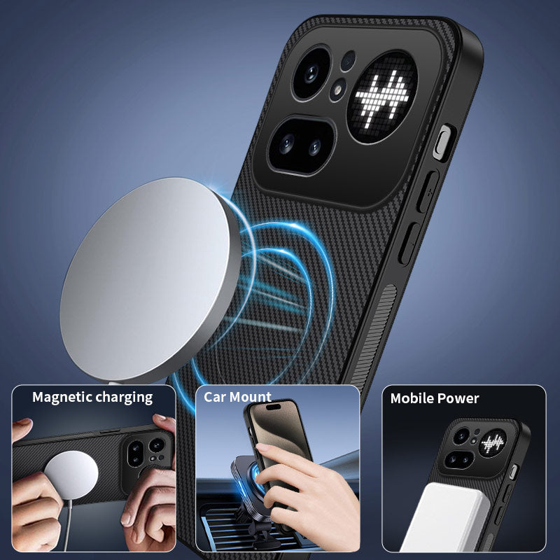 Carbon Optik Silikon MagSafe/Magnet Hülle/Case für Nothing Phone (4a) Pro | ZITOCASES®