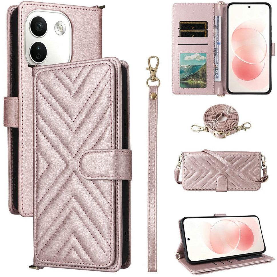 Karierte Portemonnaie/Geldbörse Kunstleder Klapphülle/Flipcase für Xiaomi Redmi Note 17, 17 Pro, 17 Pro Max