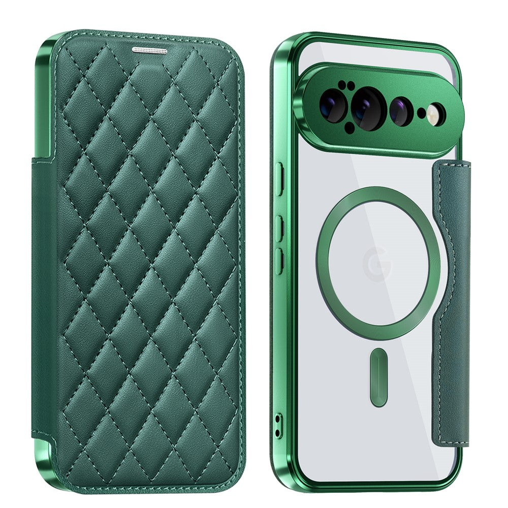 Karierte Kunstleder MagSafe/Magnet Klapphülle/Flipcase für Google Pixel 11, 11 Pro, 11 Pro XL | ZITOCASES®