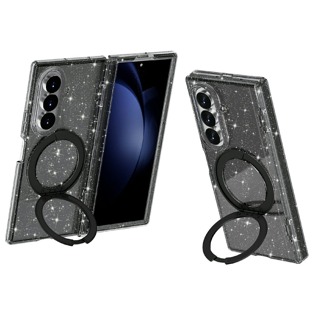Transparente/Glitzer MagSafe/Magnet Hülle/Case mit integriertem Ständer für Samsung Galaxy Z Fold 8 Ultra | ZITOCASES®