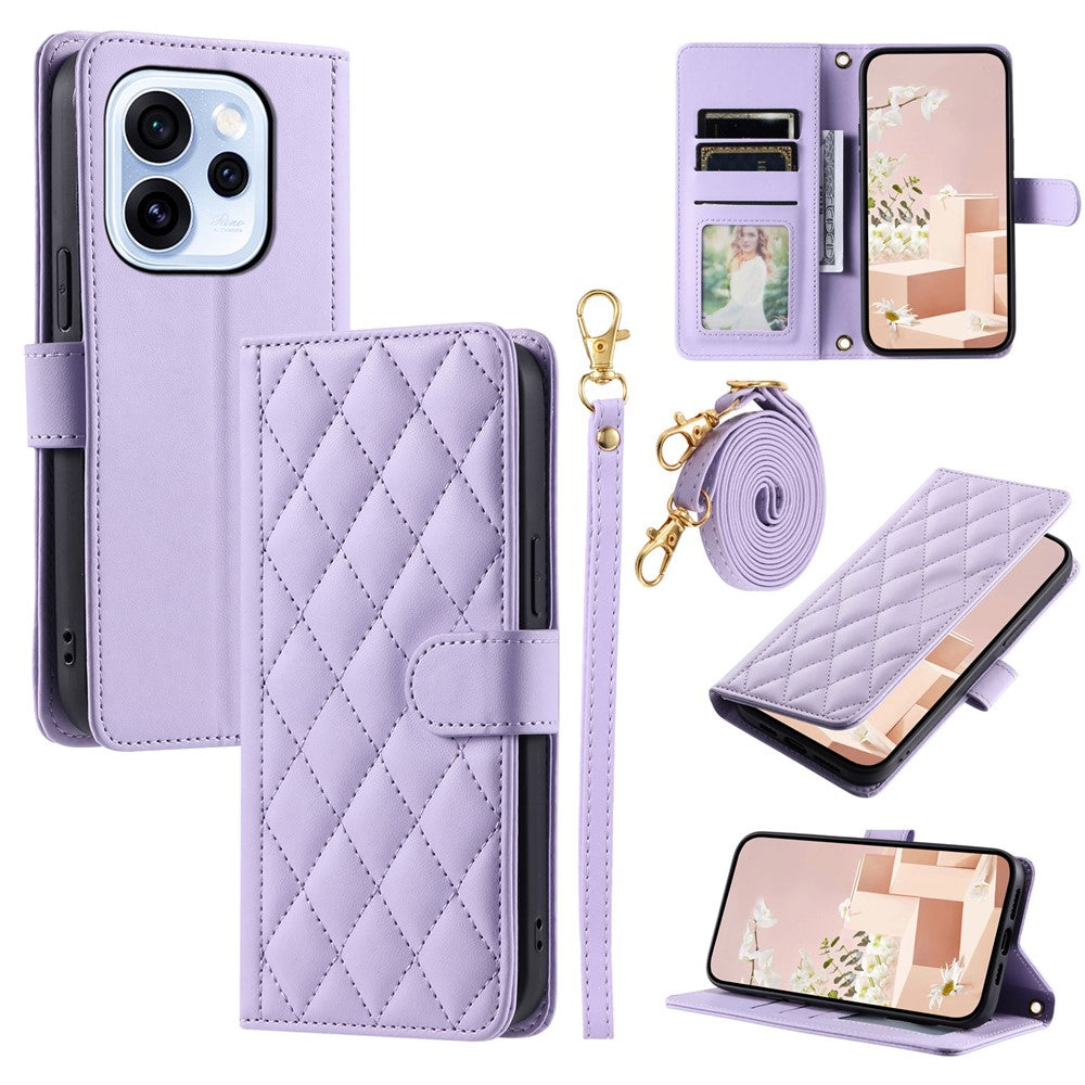 Karierte Kunstleder Brieftaschen Hülle/Case für Oppo Reno 15, 15 Pro, 15 FS, 15 F | ZITOCASES®