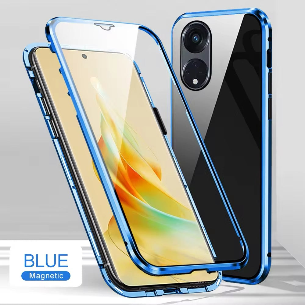 360° [KLARSICHT 9H-Glas] Aluminium Vollschutz Hülle/Case für Oppo Reno 13, 12, 11, 10, 9, F, A-Serie | ZITOCASES®