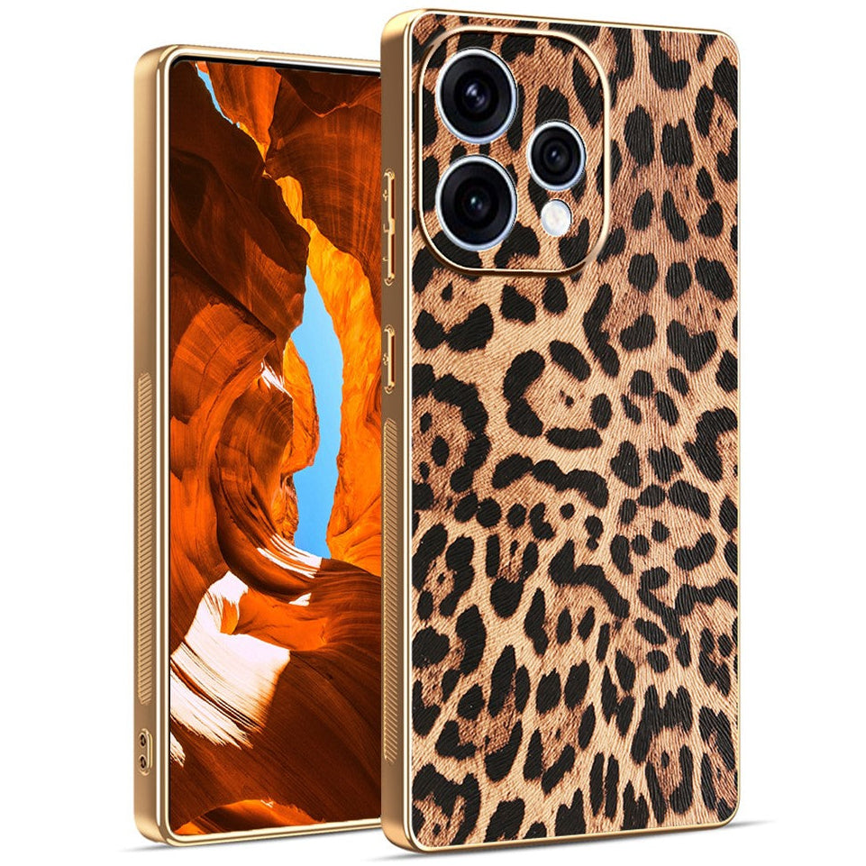 Kunstleder/Leopard Silikon Hülle/Case für Oppo Reno 15, 15 Pro, 15 FS, 15 F | ZITOCASES®