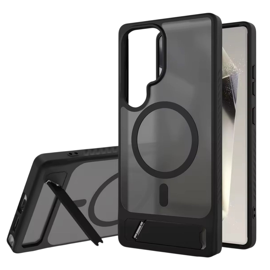 Transparente/Matte MagSafe/Magnet Plastik Hülle/Case inkl. Ständer/Auflage für Samsung Galaxy Note, S25, S24-Serie | ZITOCASES®