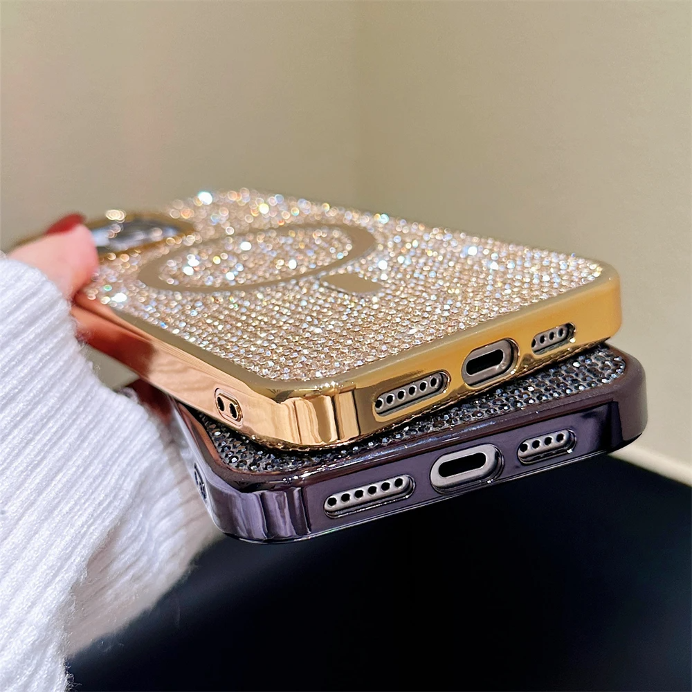 ICED OUT Diamant MagSafe/Magnet Hülle/Case für iPhone 16, 16 Plus, 16 Pro, 16 Pro Max, 16e, 15, 15 Plus, 15 Pro, 15 Pro Max, 14, 14 Plus, 14 Pro, 14 Pro Max, 13, 13 Pro, 13 Pro Max, 13 Mini, 12, 12 Pro, 12 Pro Max, 12 Mini, SE, 11, 11 Pro | ZITOCASES®