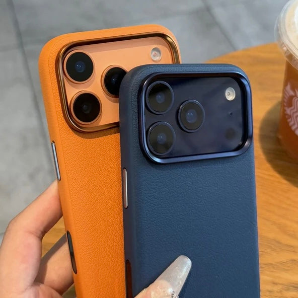 Kunstleder MagSafe/Magnet Hülle/Case mit Chrom Akzenten für iPhone 17 Pro, 17 Pro Max | ZITOCASES®