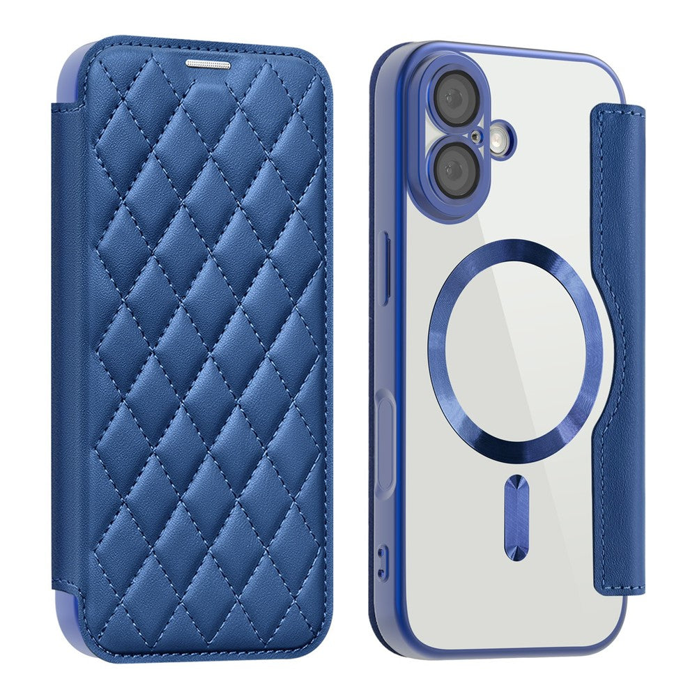 Karierte Kunstleder MagSafe/Magnet Klapp Hülle/Flip Case für iPhone 17 | ZITOCASES®