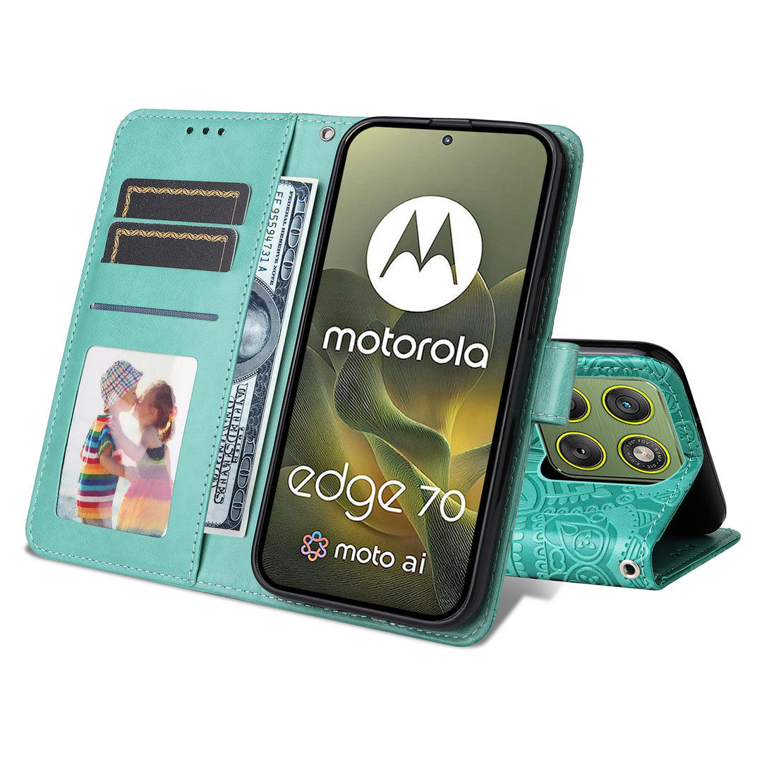 Mandala-Blumen Kunstleder Klapp Hülle/Flip Case für Motorola Edge 70 | ZITOCASES®