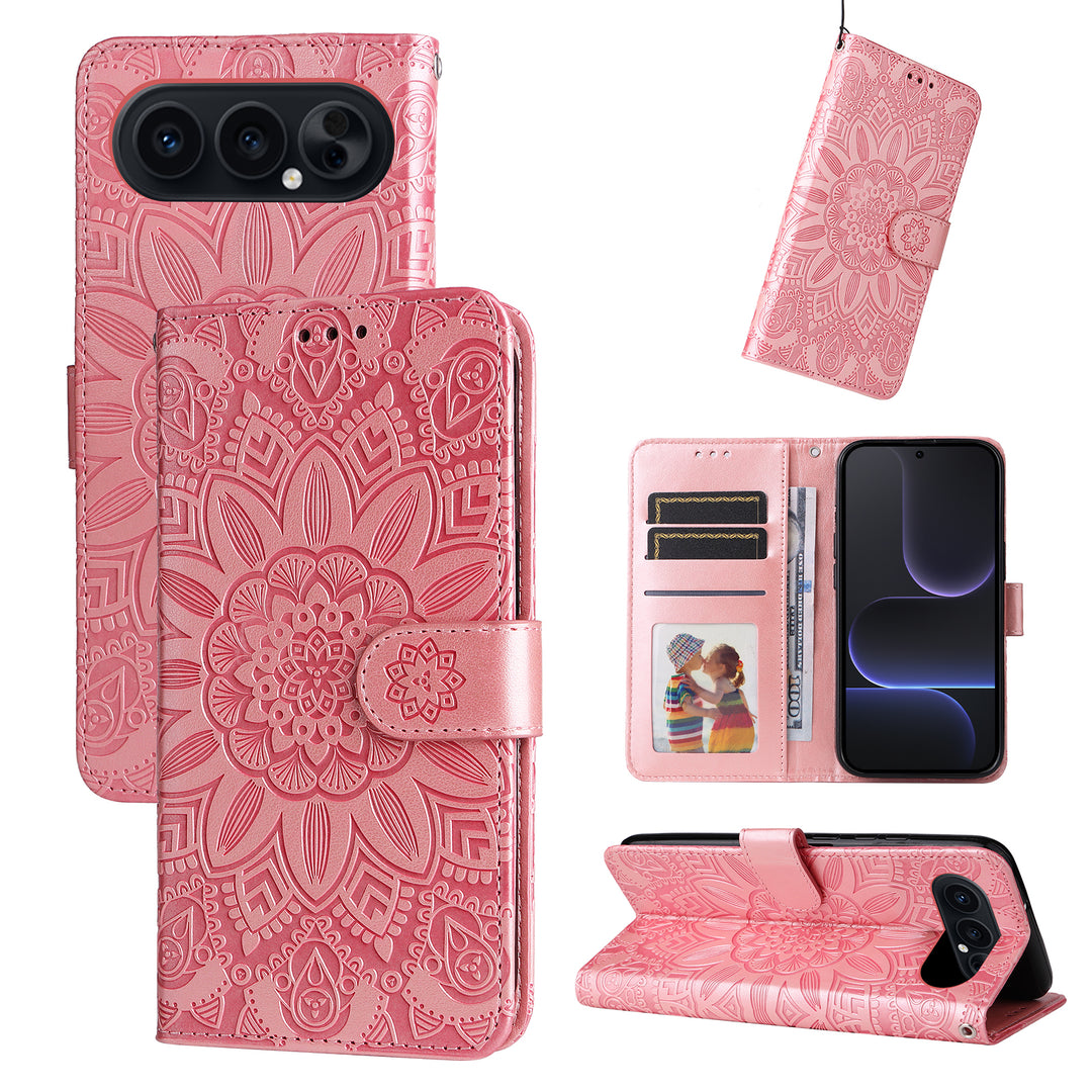 Mandala-Blumen Kunstleder Klapp Hülle/Flip Case für Honor 500, 500 Pro | ZITOCASES®