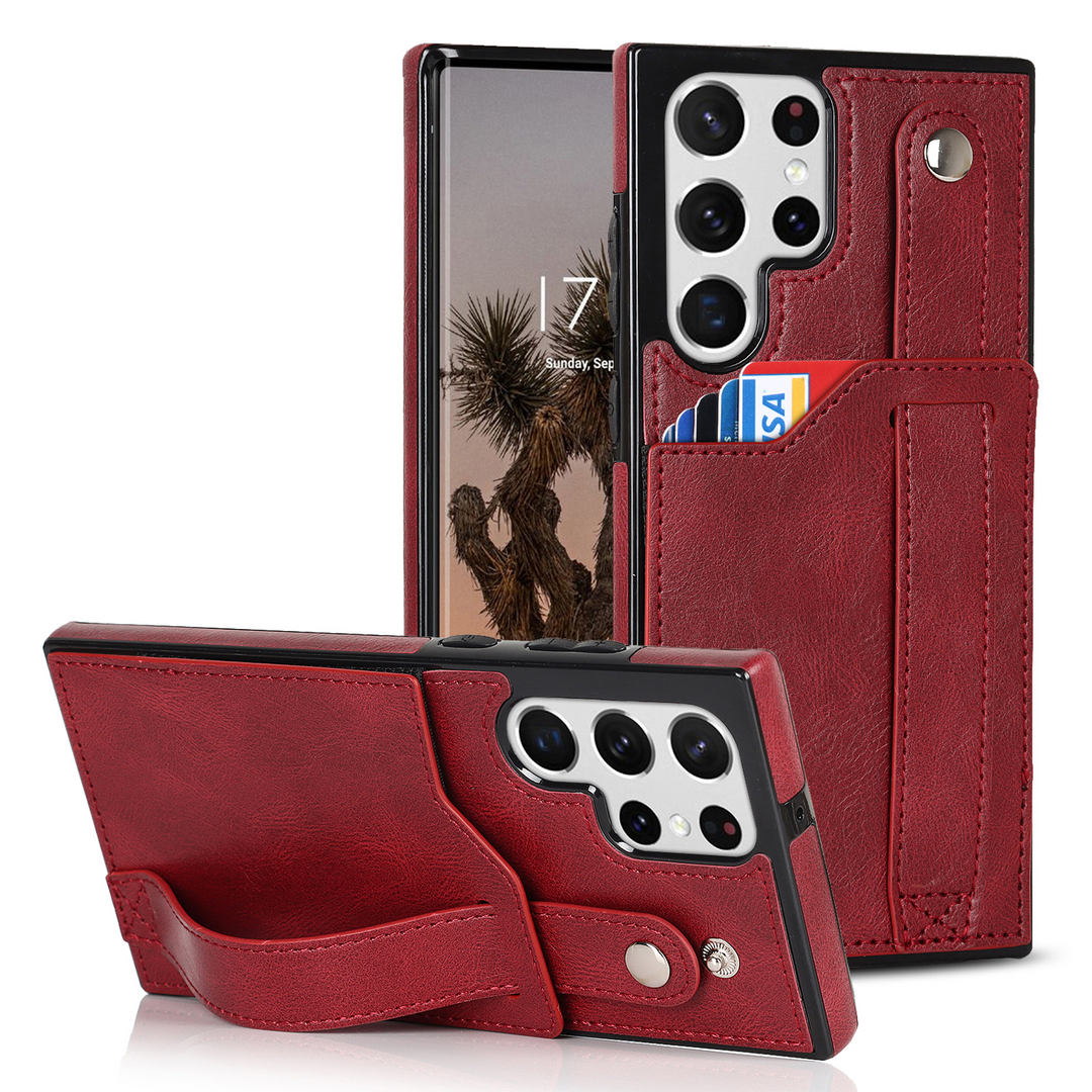 Kunstleder Kartenfach Hülle/Case mit Halteband für Samsung Galaxy S24, S24 Plus, S24 Ultra, S24 FE, S23 FE, S23, S23 Plus, S23 Ultra, S22, S22 Plus, S22 Ultra, S21 FE, S21, S21 Plus, S21 Ultra, S20, S20 Plus, S20 Ultra, S20 FE, S10, Note 20 | ZITOCASES®