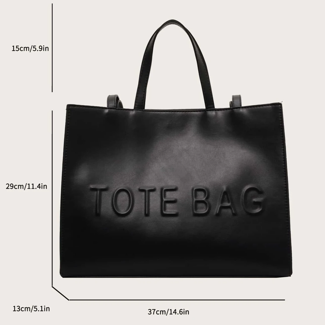 3D "TOTE BAG" Schriftzug Kunstleder Hand/Trage/Schulter/Umhänge-Tasche | ZITOCASES®