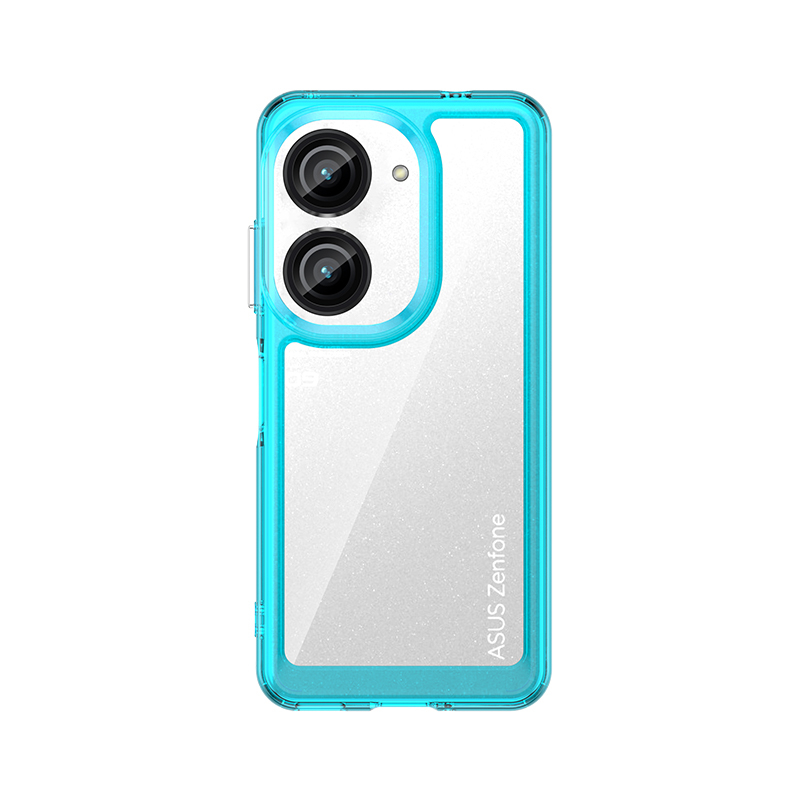 Transparente Silikon/Plastik Hülle/Case mit buntem Rahmen für Asus ZenFone 12 Ultra, 11 Ultra, 10, 9, 8, 7 Pro, 6 | ZITOCASES®