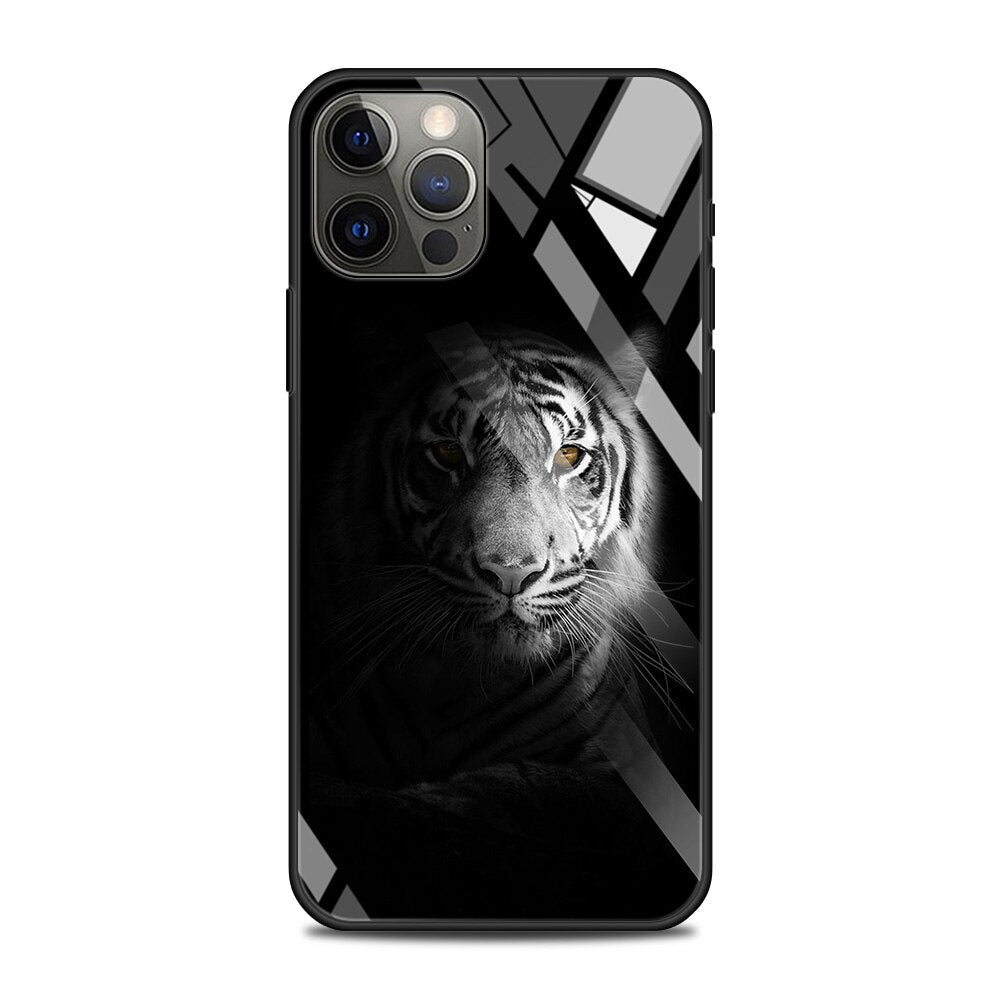 Tiger/Wolf Tier Motiv Panzerglas Hülle/Case für iPhone 16 -Serie | ZITOCASES®