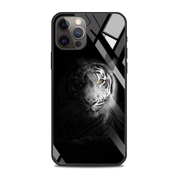 Tiger/Wolf Tier Motiv Panzerglas Hülle/Case für iPhone 16, 15-Serie | ZITOCASES®