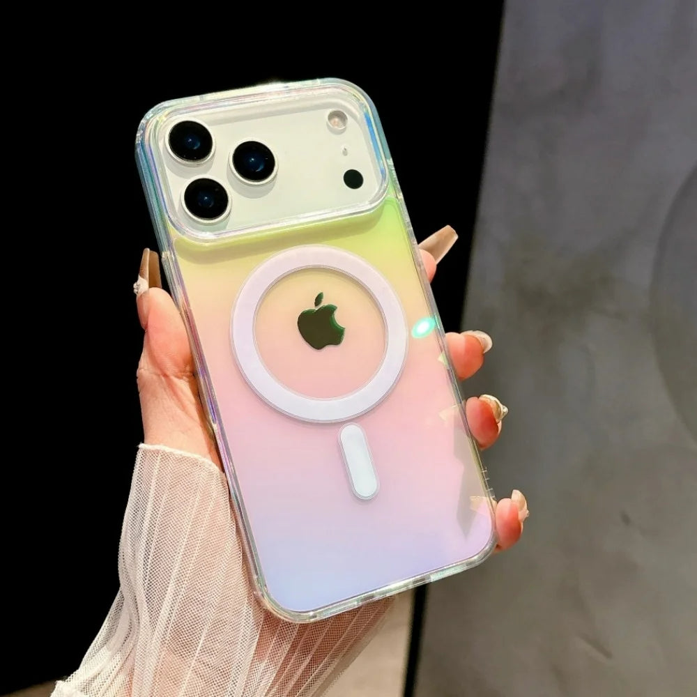 Hochglanz/Regenbogen MagSafe/Magnet Silikon Hülle/Case für iPhone 17 Pro, 17 Pro Max | ZITOCASES®