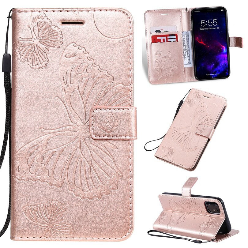 Schmetterling Motiv Kunstleder Klapp Hülle/Flip Case für iPhone 16, 15-Serie | ZITOCASES®