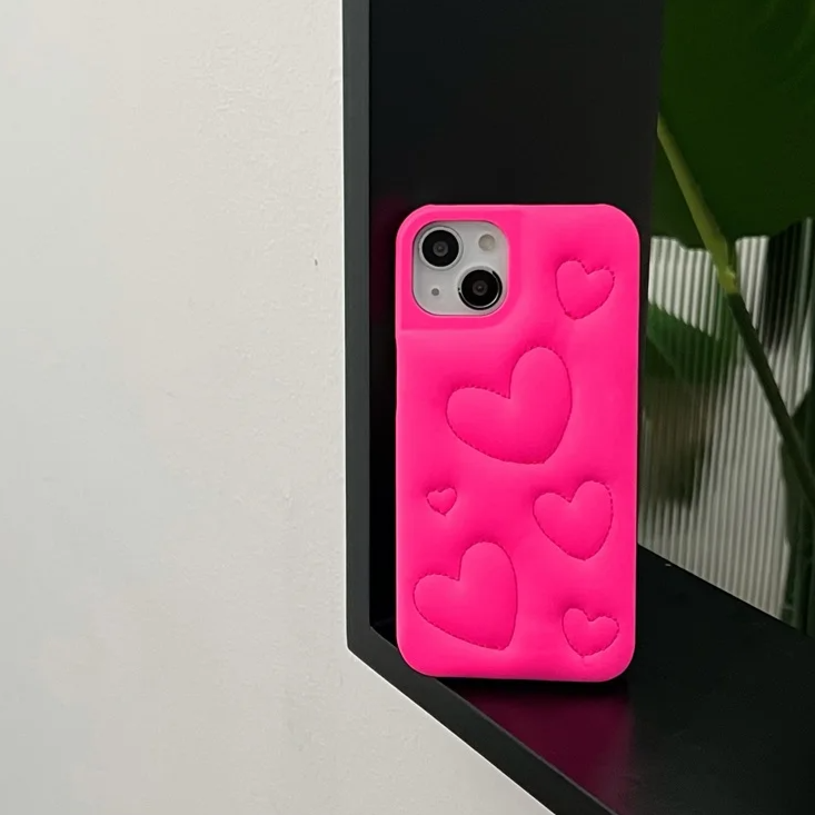 3D Herz Kunstleder/Polster Hülle/Case für iPhone 16, 16 Plus, 16 Pro, 16 Pro Max, 15, 15 Plus, 15 Pro, 15 Pro Max, 14, 14 Plus, 14 Pro, 14 Pro Max, 13, 13 Pro, 13 Pro Max, 13 Mini, 12, 12 Pro, 12 Pro Max, 12 Mini, SE, 11, 11 Pro, 11 Pro Max | ZITOCASES®