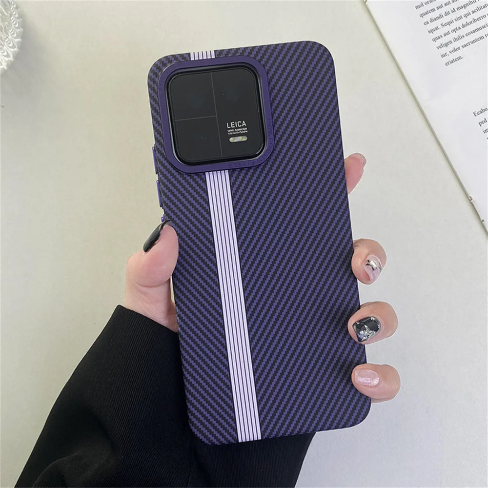 Gestreifte Carbon/Plastik Hülle/Case für Xiaomi Redmi Note 14-Serie | ZITOCASES®