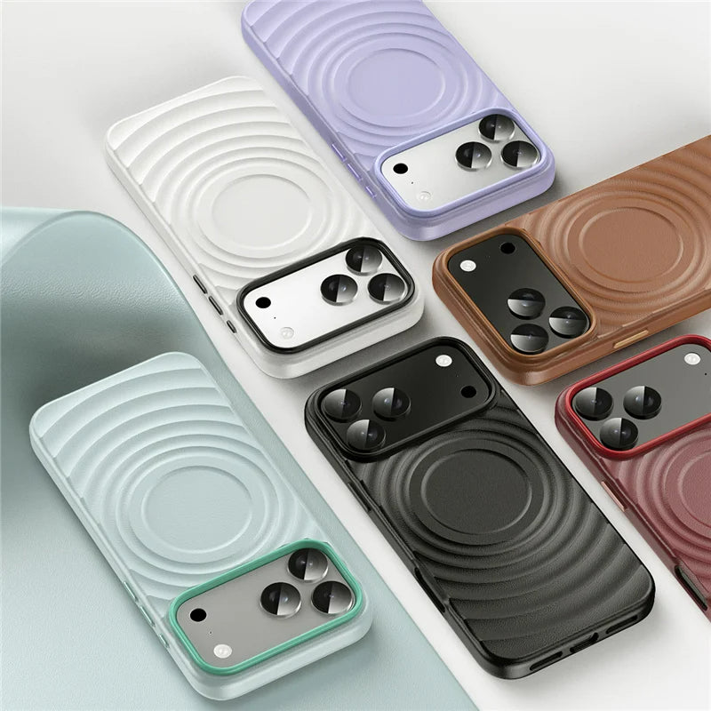 Wellen/Kunstleder Optik MagSafe/Magnet Hülle/Case für iPhone 17 Pro, 17 Pro Max | ZITOCASES®