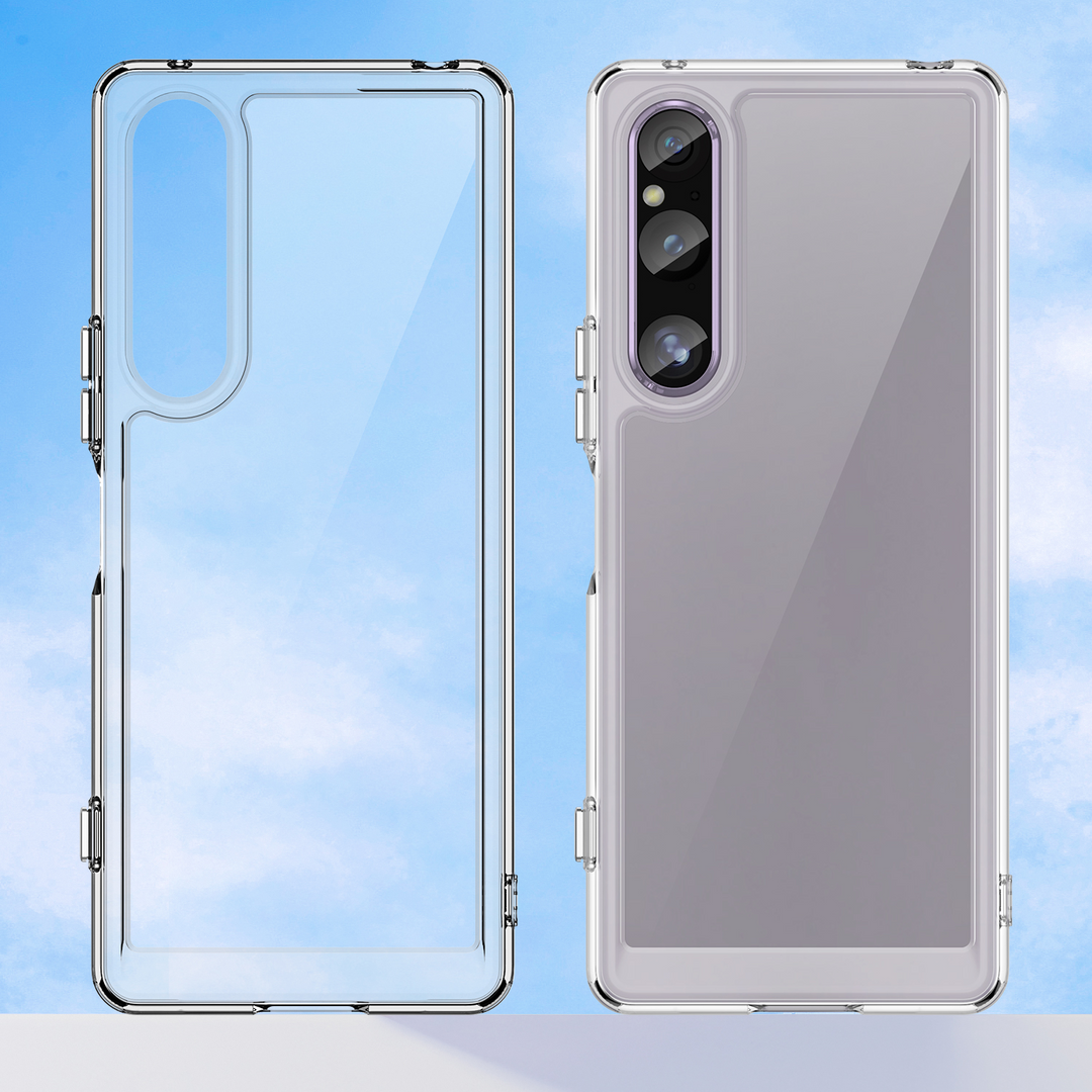 Transparente Silikon/Plastik Hülle/Case mit buntem Rahmen für Sony Xperia 10-Serie | ZITOCASES®