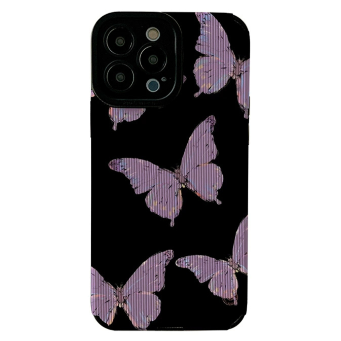 Gestreifte Schmetterling Silikon Hülle/Case für iPhone 16, 16 Plus, 16 Pro, 16 Pro Max, 16e, 15, 15 Plus, 15 Pro, 15 Pro Max, 14, 14 Plus, 14 Pro, 14 Pro Max, 13, 13 Pro, 13 Pro Max, 13 Mini, 12, 12 Pro, 12 Pro Max, 12 Mini, SE, 11, 11 Pro, 11 Pro Max | ZITOCASES®