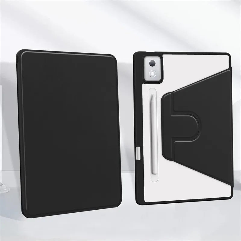Transparente Kunstleder Hülle/Case inkl. Ständer/Auflage für Lenovo Idea Tab, Tab Plus, Tab Pro, Yoga Tab, Yoga Tab Plus, Tab K11, Tab K11e, Tab One, Tab K9, Tab M11, Legion Tab