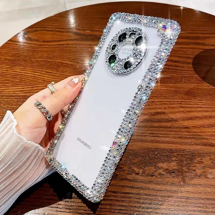 Transparente 3D Diamant Akzent Hülle/Case für Huawei Pura 70, 70 Pro, 70 Ultra, P60 Pro, P50, P50 Pro, P40, P40 Pro, P40 Lite, P30, P30 Lite, P30 Pro, P20, P20 Pro, P20 Lite, Mate 60 Pro, 50 Pro, 40 Pro, 30 Pro, 20, 20 Pro, Nova 12s, 12i, 12 SE | ZITOCASES®