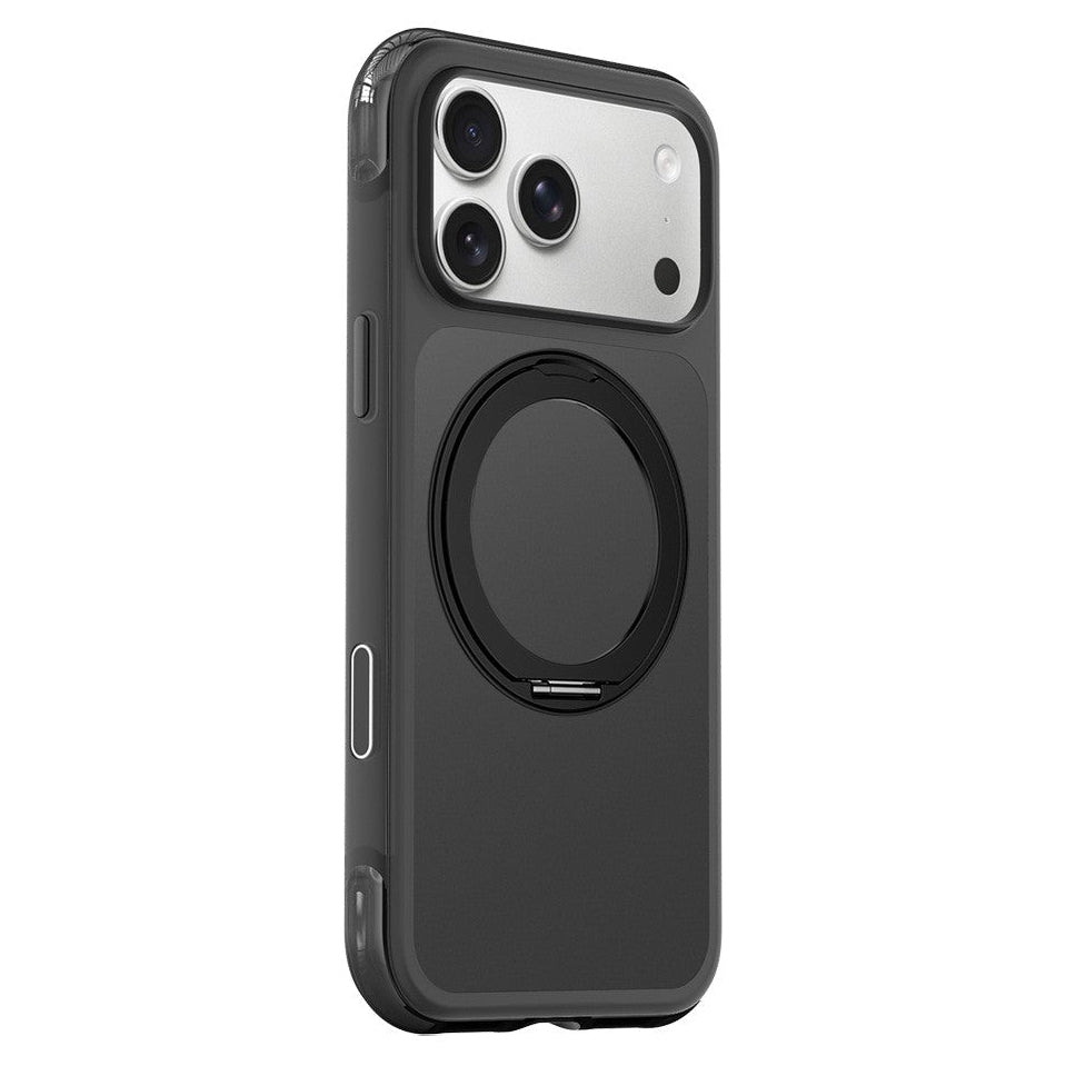 Stoßabsorbierende/Matte Doppel-Airbag MagSafe/Magnet Silikon Hülle/Case mit integriertem Ständer für iPhone 18 Pro, 18 Pro Max