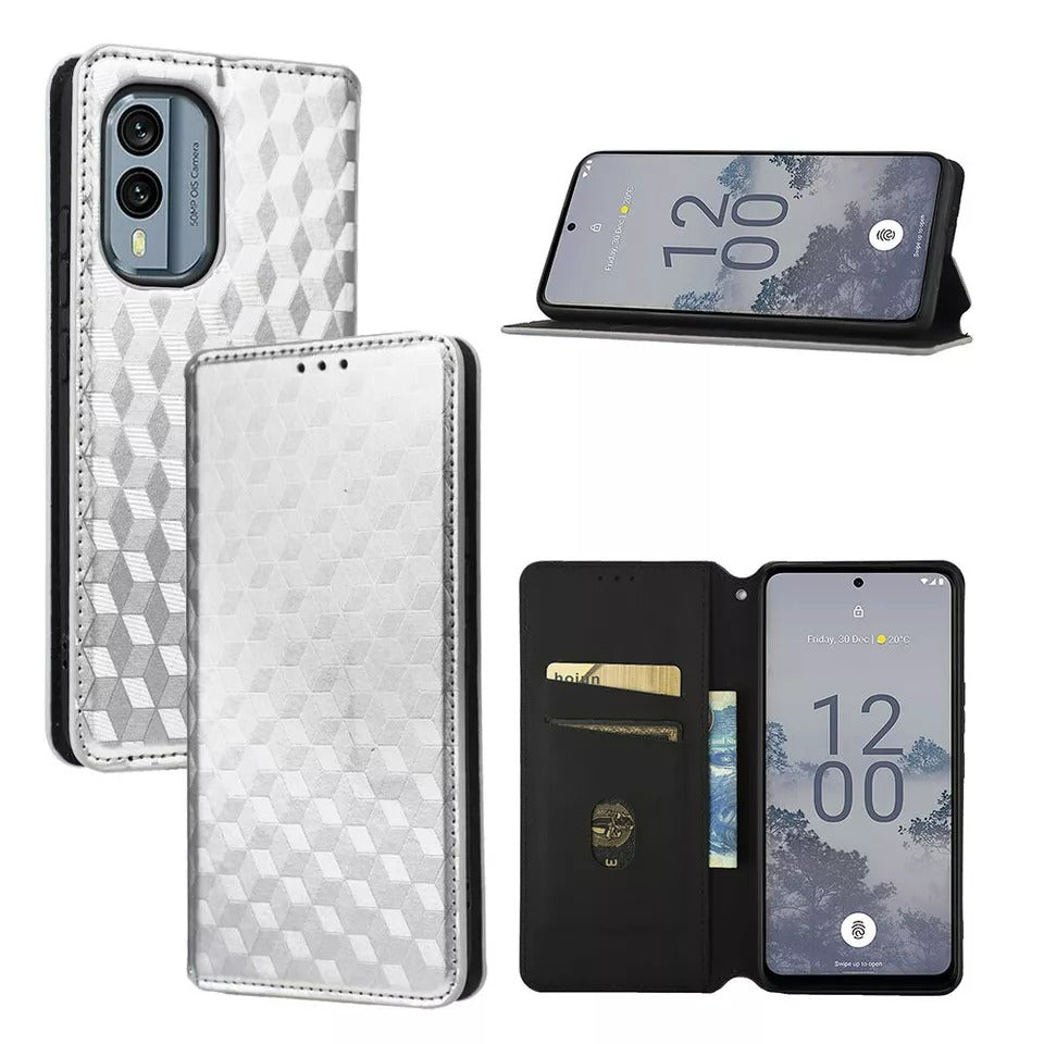 Kunstleder Geometrie-Muster Klapp Hülle/Flip Case für Nokia X-Serie | ZITOCASES®